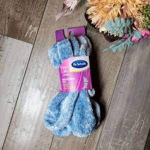 NWT Dr. Scholl's Women's Soothing Spa Socks Blue Low Cut 4-10 Shoe Size 3 Pairs